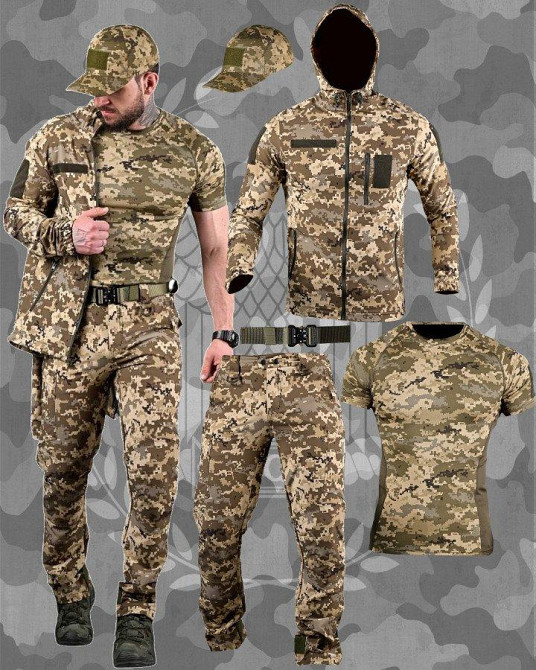 Літній еластичний тактичний костюм hunger 5в1 піксель ДЛ7082 Одеса - фото 1