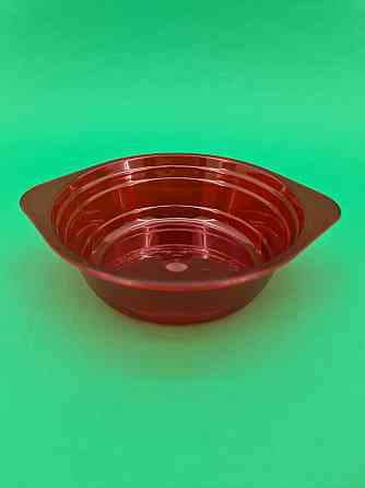 Миска одноразовая 500мл Стекловидная Юнита красная 10 шт Харків