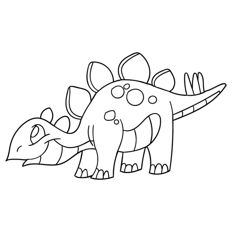 Дитяча розмальовка на полотні "Стегозаврик" 15057-AC 25х30 см Вінниця - фото 2