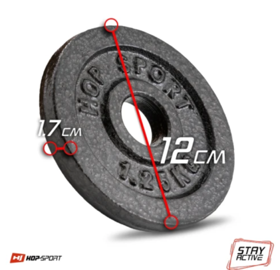 Блин металлический 1.25 кг 51мм Hop-Sport Киев