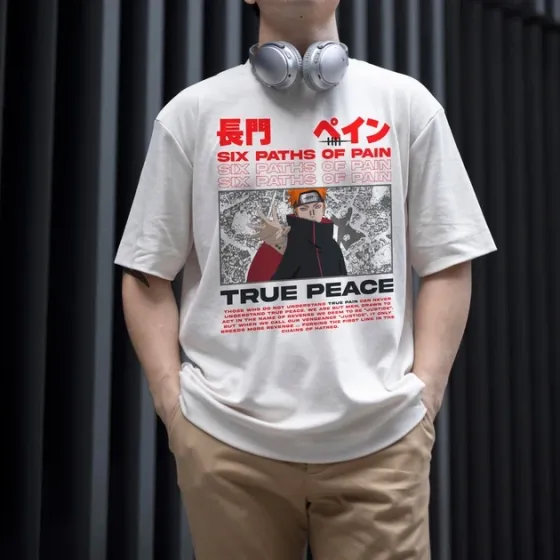 Футболка для подростка мальчика с принтом Наруто Пейн 3 WE Размер 160 Anime10899 Днепр