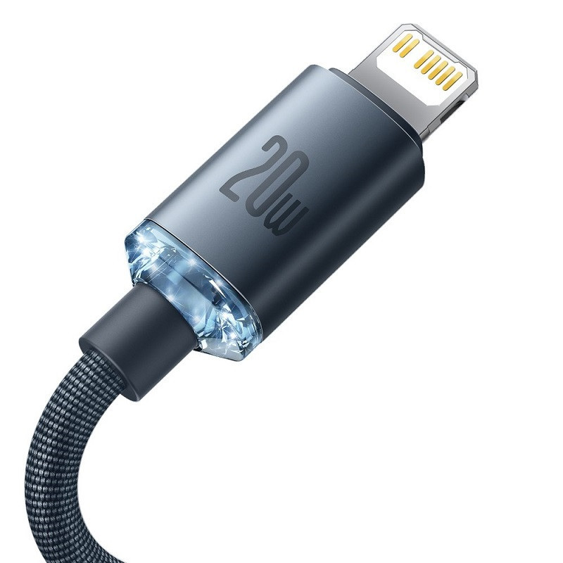 Кабель Baseus Crystal Shine Series Fast Charging Data Cable Type-C to iP 20W 2m Black Київ - фото 9