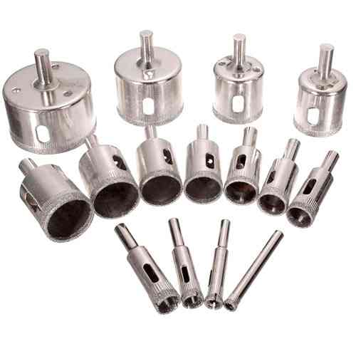 Набір коронок свердл алмазних 15шт 6-50мм, по склу і кераміці Вінниця