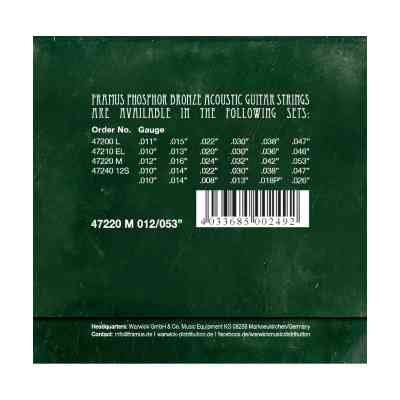 Струны для гитары Framus Phosphor Bronze Medium (12-53) (47220 M) Винница