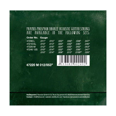 Струни для гітари Framus Phosphor Bronze Medium (12-53) (47220 M) Вінниця - фото 2