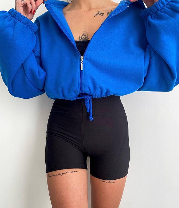 Женская утепленная оверсайз худи на молнии трехнитка на флисе Одесса - изображение 3