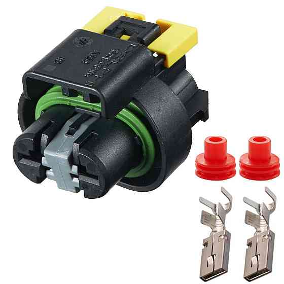 Роз'єм конектор 2-кон., Вентил, Охлаждения Радіатора, 15470987, APTIV (Delphi) Америка, Buick, Cadillac, Chevrolet, Daewoo Київ