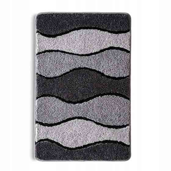 Коврик для ванной и душа коврик для ног в ванную комнату,микрофибра,атискользящий 50х80 см,серые волны Кам'янець-Подільський