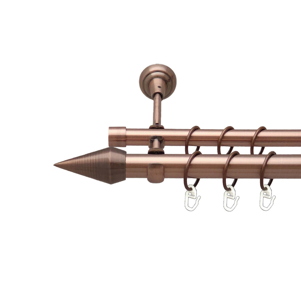 Карниз Orvit Конео металевий дворядний відкритий Мідь 25\19 мм 200 см (00-00012601) Львів - фото 1