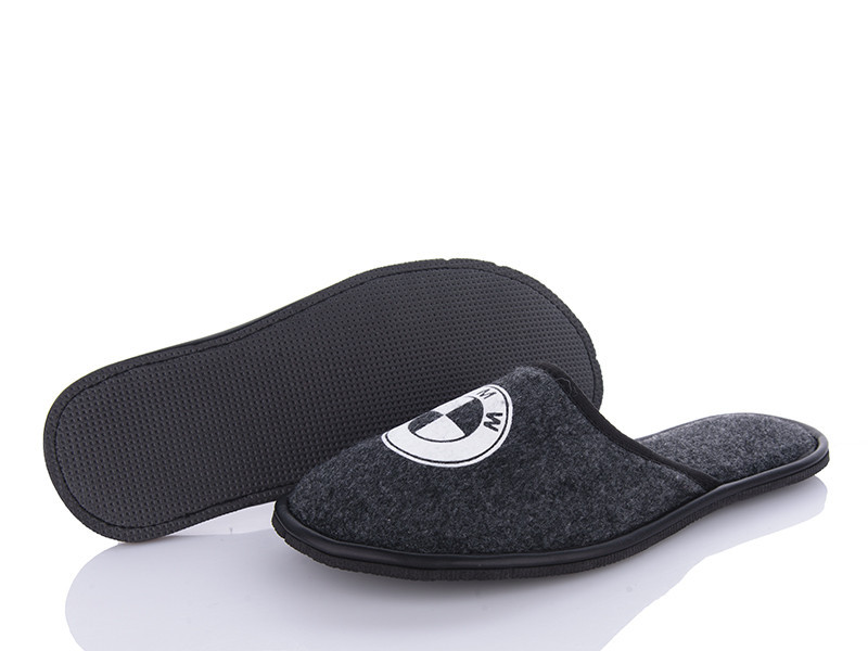 Тапочки чоловічі BMW кімнатні тихий хід Повсть PaGo сірий, тапки Одеса - фото 10