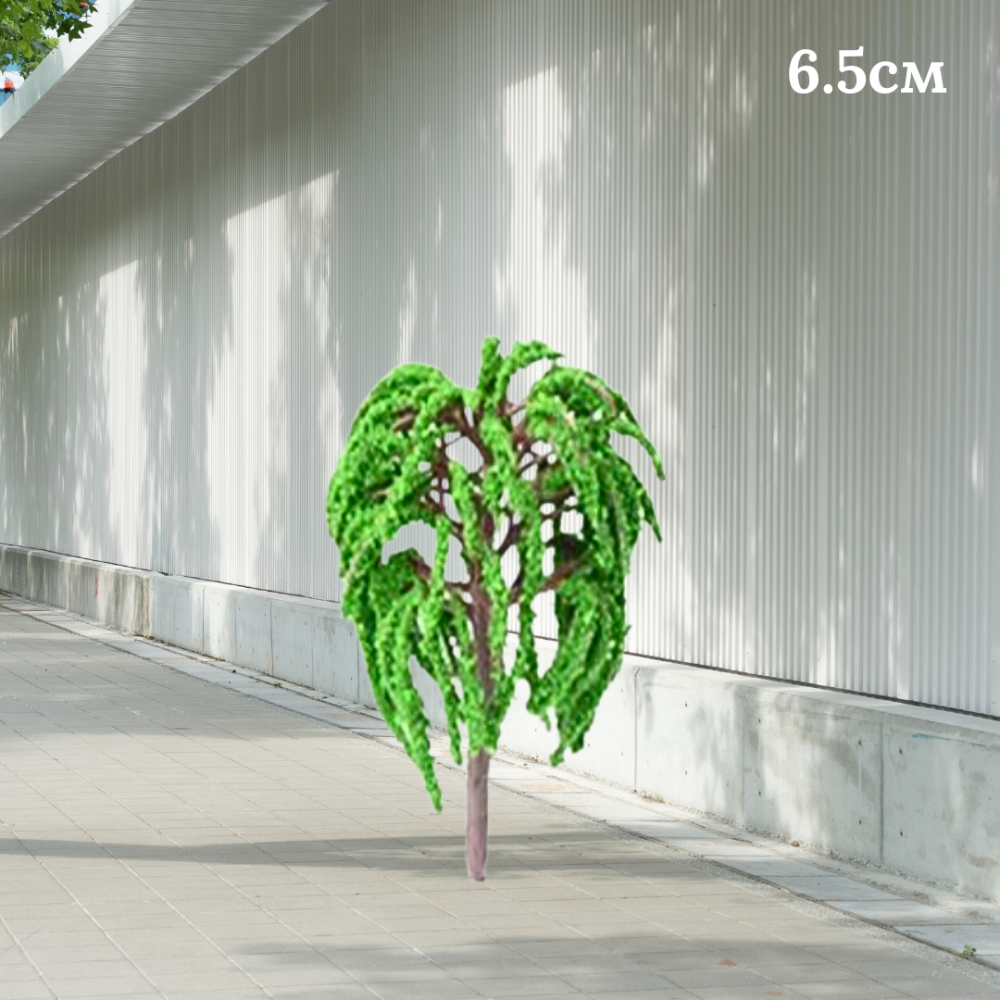 Штучне дерево Верба 6.5 см для макетів, мініатюри, піщаного столу, міні-саду, кашпо, діорам, моделювання Одеса - фото 1