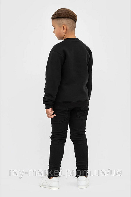 Світшот дитячий утеплений Ray Basic Kids для хлопчиків чорний (K0303M-Black) 134-140 Київ - фото 3
