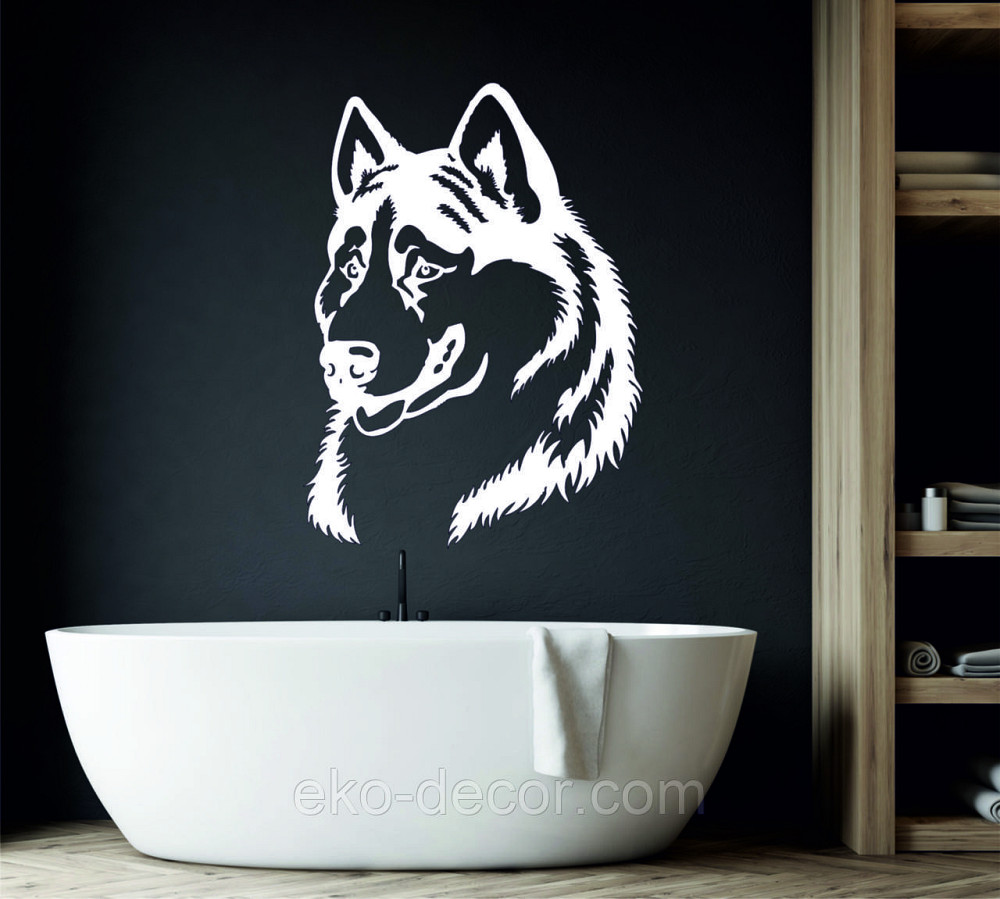 Декоративное настенное Панно «Хаски» , Декор на стену 50*37 см, Белый Киев - изображение 7