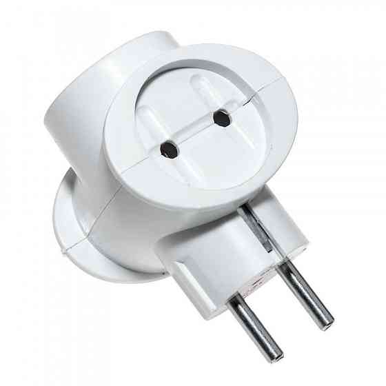 Трійник Токер 16А білий із заземленням Харків