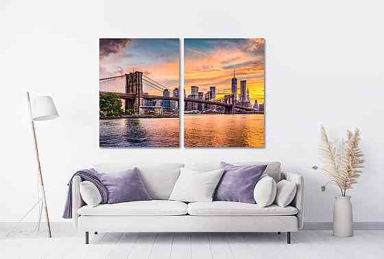 Модульная картина в гостиную / спальню   Нью-Йорк  TLV-2_099 Киев