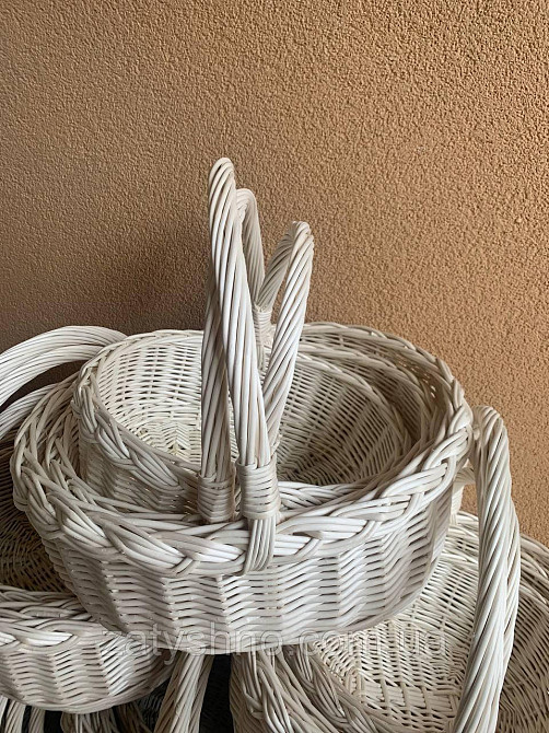 Набор плетеных корзин, 3 шт Киев - изображение 3
