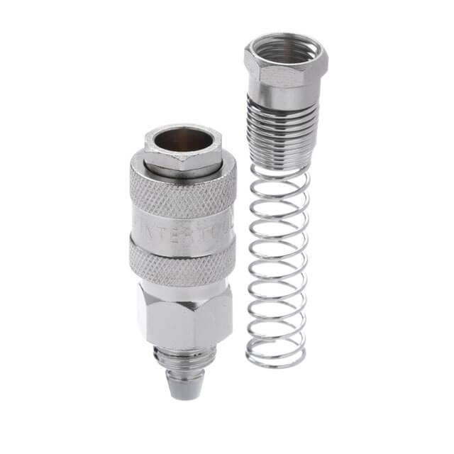 Швидкороз'ємне з'єднання з пружиною для спіральних і прямих шлангів 6,5×10 мм INTERTOOL PT-1831 Київ - фото 4