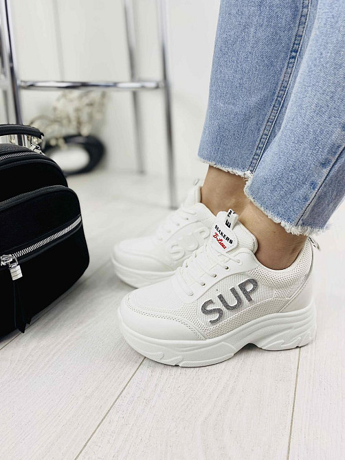 No brend Кросівки жіночі 189-5 білі (весна-літо, сітка+еко-шкіра) (3171) 37р.38р.39р. Коломыя - изображение 1