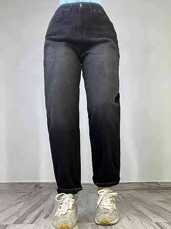 Джинсы женские SL 6004 mom relax comfort jeans бананы стрейчевые большие размеры черные, Чорний, 30, Одесса