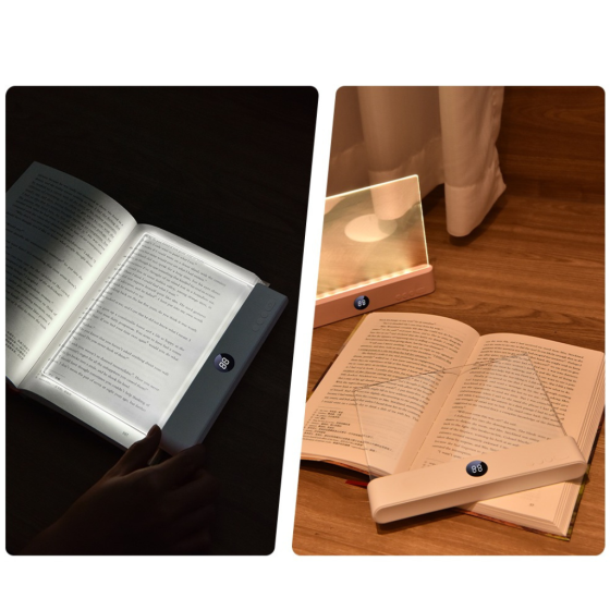 Лампа-нічник для читання книг світлова панель світильник для сторінок, світлодіодний з регулюванням яскравості, таймером, білий Кам'янець-Подільський