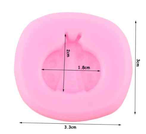 Молд силиконовый Божья коровка 33 на 30 мм розовый Киев