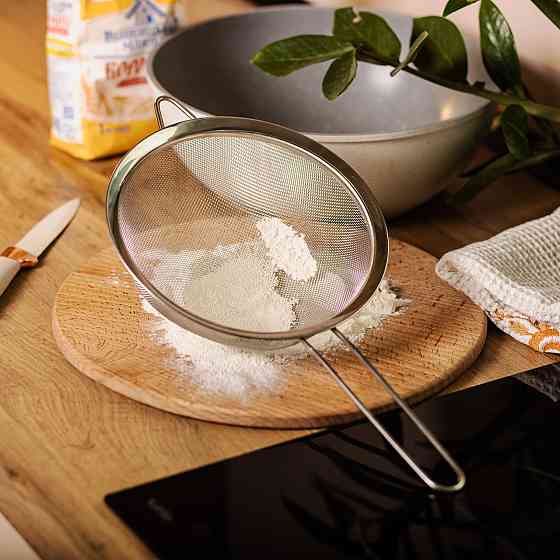 Сито дуршлаг с ручкой 20 см мелкоячеистая сетка из нержавеющей стали HP-19-13 Киев