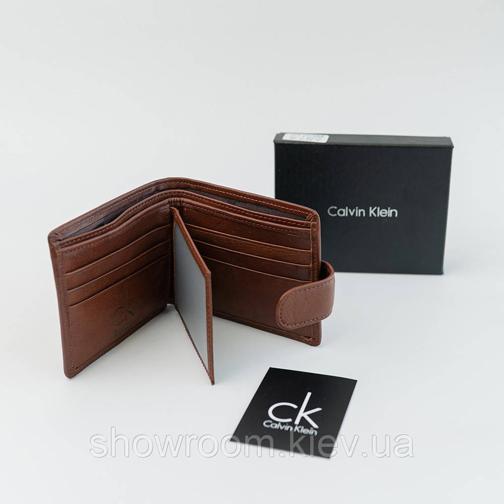 Мужской кожаный кошелек на застежке Ск (2081) коричневый Киев - изображение 4
