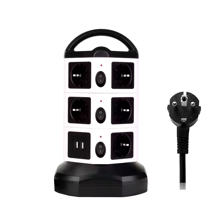 Удлинитель переноска сетевая на 11 розеток с USB длина 1.8м, в цвете белом Каменец-Подольский - изображение 4