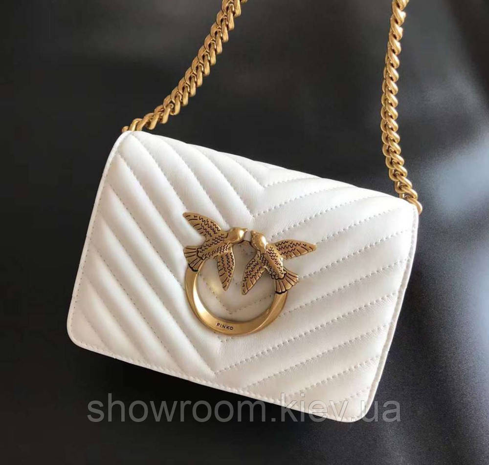Женская сумка Pinko click mini (231112) белая Киев - изображение 7