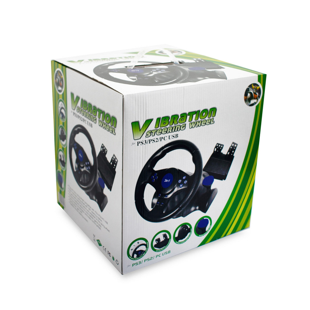 Кермо ігрове з педалями та коробкою передач USB (PC, PS2, PS3) Одеса - фото 6