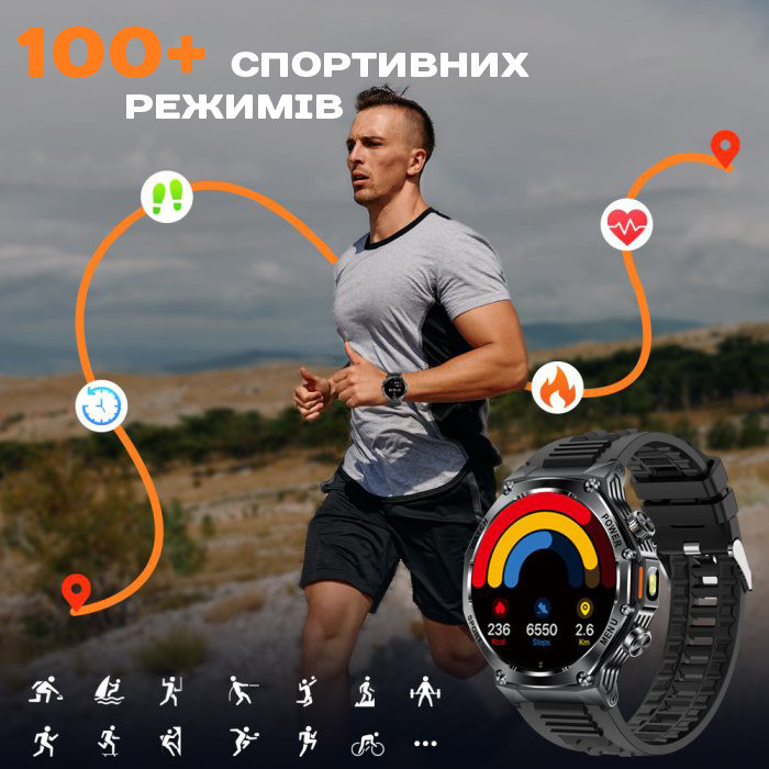 Умные смарт часы  Smart Surf X Pro Venom Green (3 ремешка) Винница - изображение 13