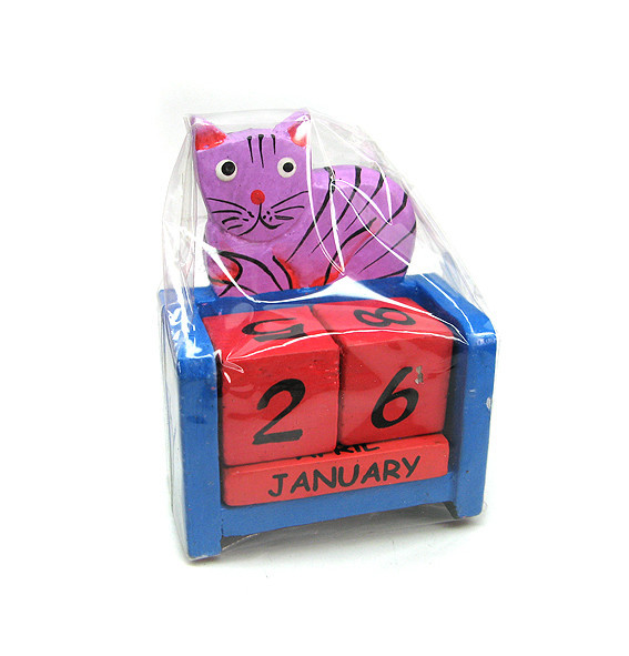 Календар настільний дерев'яний Кіт Київ - фото 1