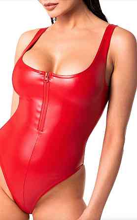Боди Noir Handmade F352 Red powerwetlook body - XL Sex Aura Киев