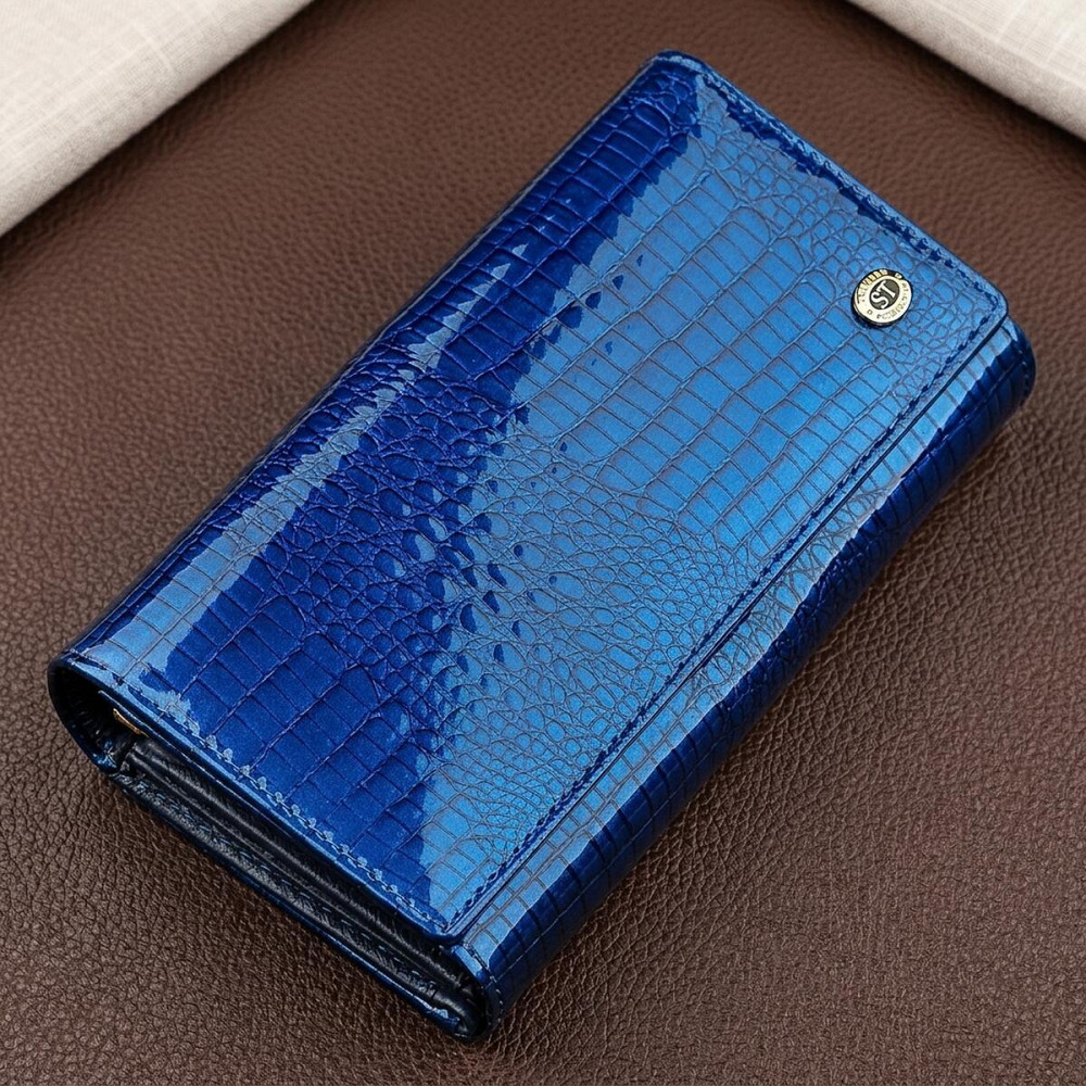 Кошелек женский ST Leather 18432 (S9001A) модный Синий Киев - изображение 8