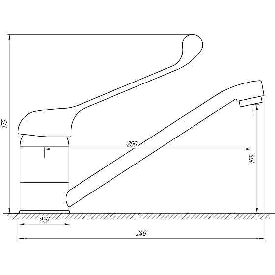 Смеситель для кухни Globus Lux CLINIC GLCA-1033 Киев