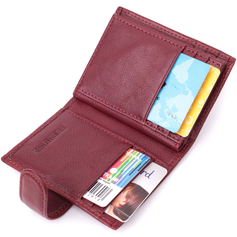 Практичная визитница из натуральной кожи ST Leather 22468 Бордовый Киев - изображение 4