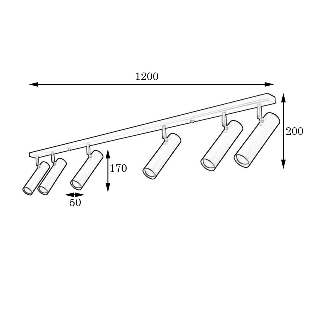 Светильник на планке с поворотними плафонами 6-Е27 Telescope NL 22501-6 AL Киев - изображение 5