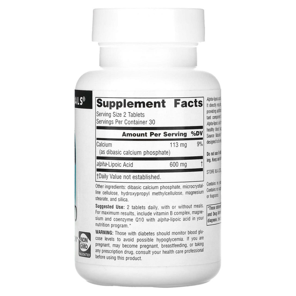 Альфа-липоевая кислота Source Naturals  Alpha Lipoic Acid 300 мг 60 таб Киев - изображение 2
