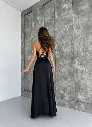 Жіноче святкове елегантне плаття з відкритою спинкою костюм Армані Чорний, 46/48 Одеса