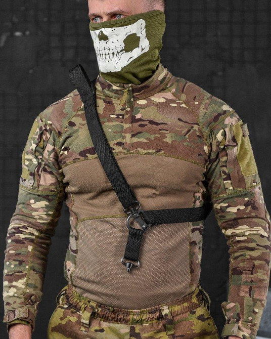 Ремень черный тактический с антапкой Одесса - изображение 1