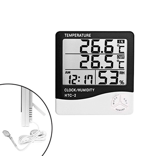 Термометр гигрометр цифровой -50~70C ЖК 3.8&quot; с внешним датчиком HTC-2 Винница - изображение 1