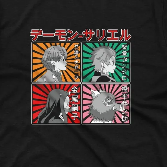 Футболка для підлітка хлопчика з принтом Клинок, рассекающий демонов Pop Art Розмір 160 Anime10356 Дніпро