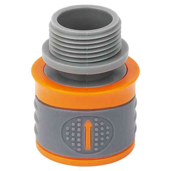 Конектор 1⁄2" швидкознімний на кран н/р 3⁄4" (ABS+TPR) FLORA (5015574) Київ