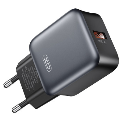 Зарядний пристрій XO USB QC3.0 18W black (L152_Black) Вінниця - фото 2