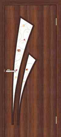 Межкомнатные двери Омис Триумф ЗС+КМ Орех 700х2000 мм Киев