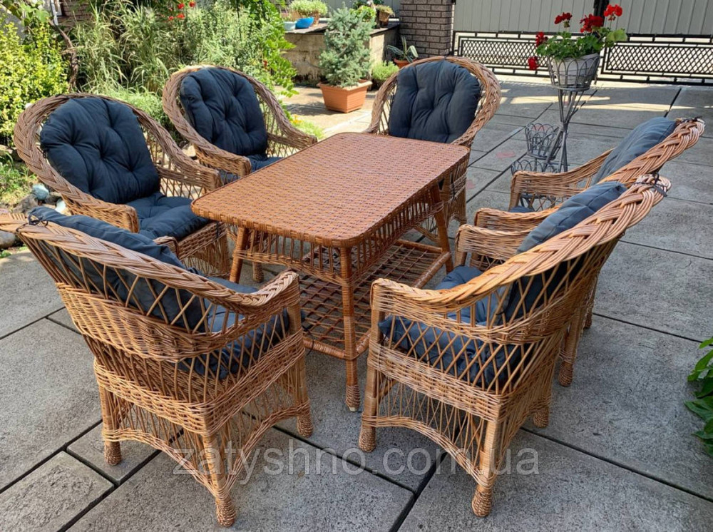 Комплект меблів, великий набір з кріслами та подушками Київ - фото 4