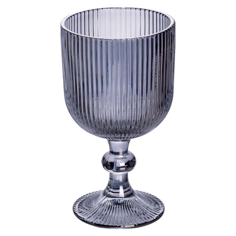 Набір келихів для вина 6 (шт) по 300 (мл) на ніжці Сірий HP-19-7115G Коломия - фото 2