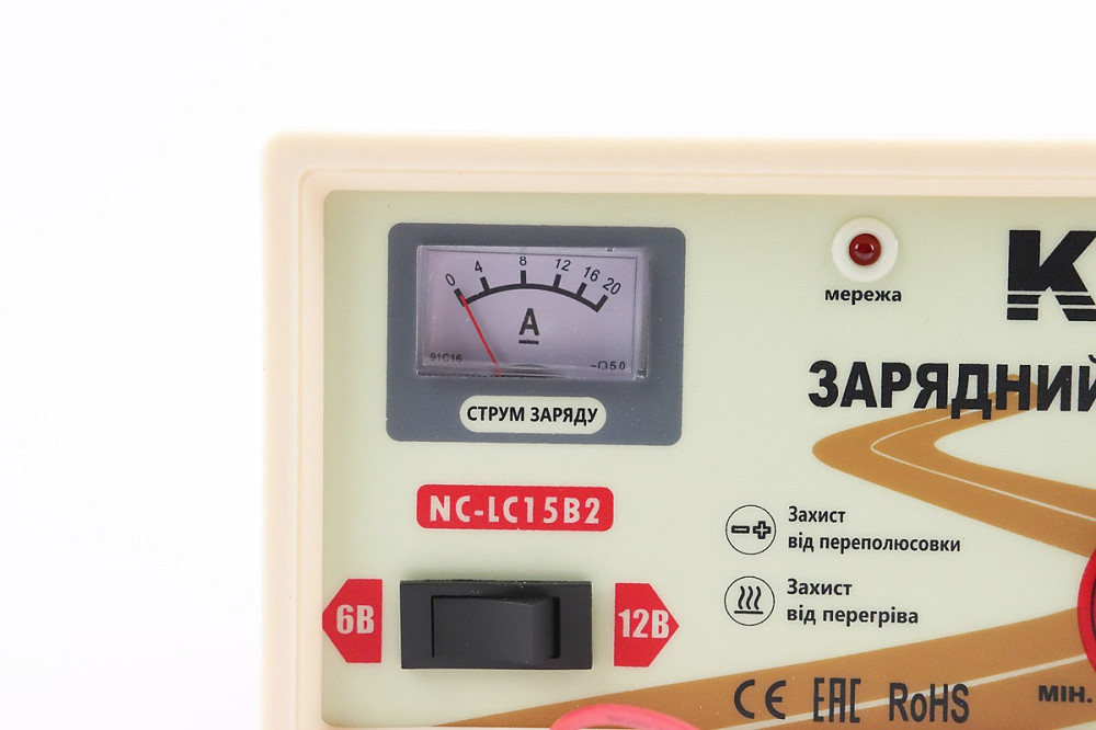 Зарядний пристрій для АКБ 6V/12V стаціонарний NC-LC15B2 Київ - фото 2