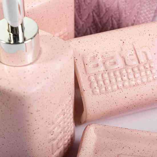 Комплект аксессуаров в ванную комнату Bath 4 предмета Пудра Винница