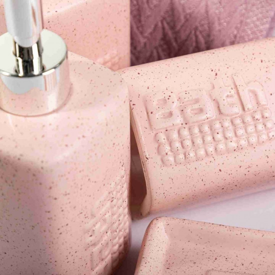 Комплект аксесуарів у ванну кімнату Bath 4 предмета Пудра Вінниця - фото 3